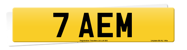 Registration number 7 AEM